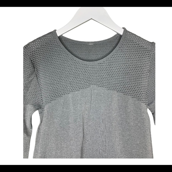 FABLETICS Musetta Seamless Top With Long Sleeves Grey Size Medium - Picture 9 of 12